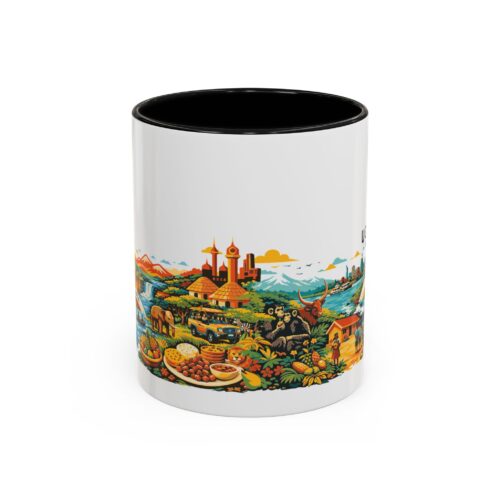 Uganda Scenic Accent Coffee Mug (11/15oz) – Colorful Travel & Culture Illustration